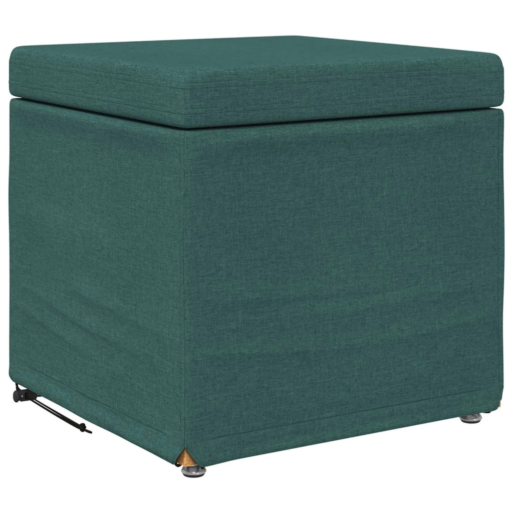 Pouf Verde Scuro 41 x 41 x 40 cm Tessuto e Legno Ingegnerizzato