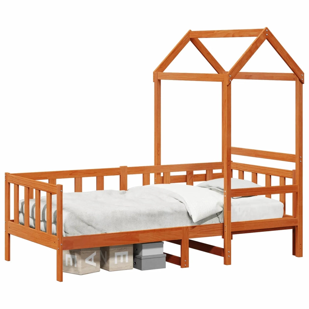 Set di Letto per il Giorno 2 pcs Marrone cerato Pino massello 3422707