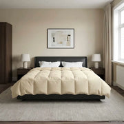 Duvet Invernale Trapuntato Crema 220 x 240 cm Microfibra 42026154