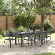Set da Pranzo per Giardino 7 pcs Antracite