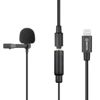 Boya M2 microfono a clip per iOS piccolo e potente microfono lavalier 50 Hz 20 kHz per dispositivi iOS, cavo adattatore Lightning adatto anche alla digitalizzazione nero