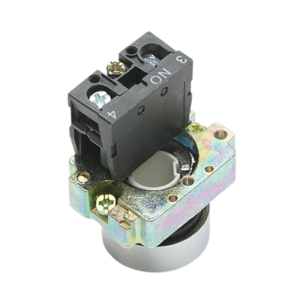 Pulsante nero con ritorno e marcatura 1NO, 400V/10A, LAY5 Breckner Germany