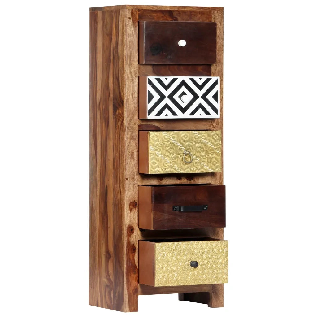 Credenza 40x30x110 cm in Legno Massello di Sheesham cod mxl 15554