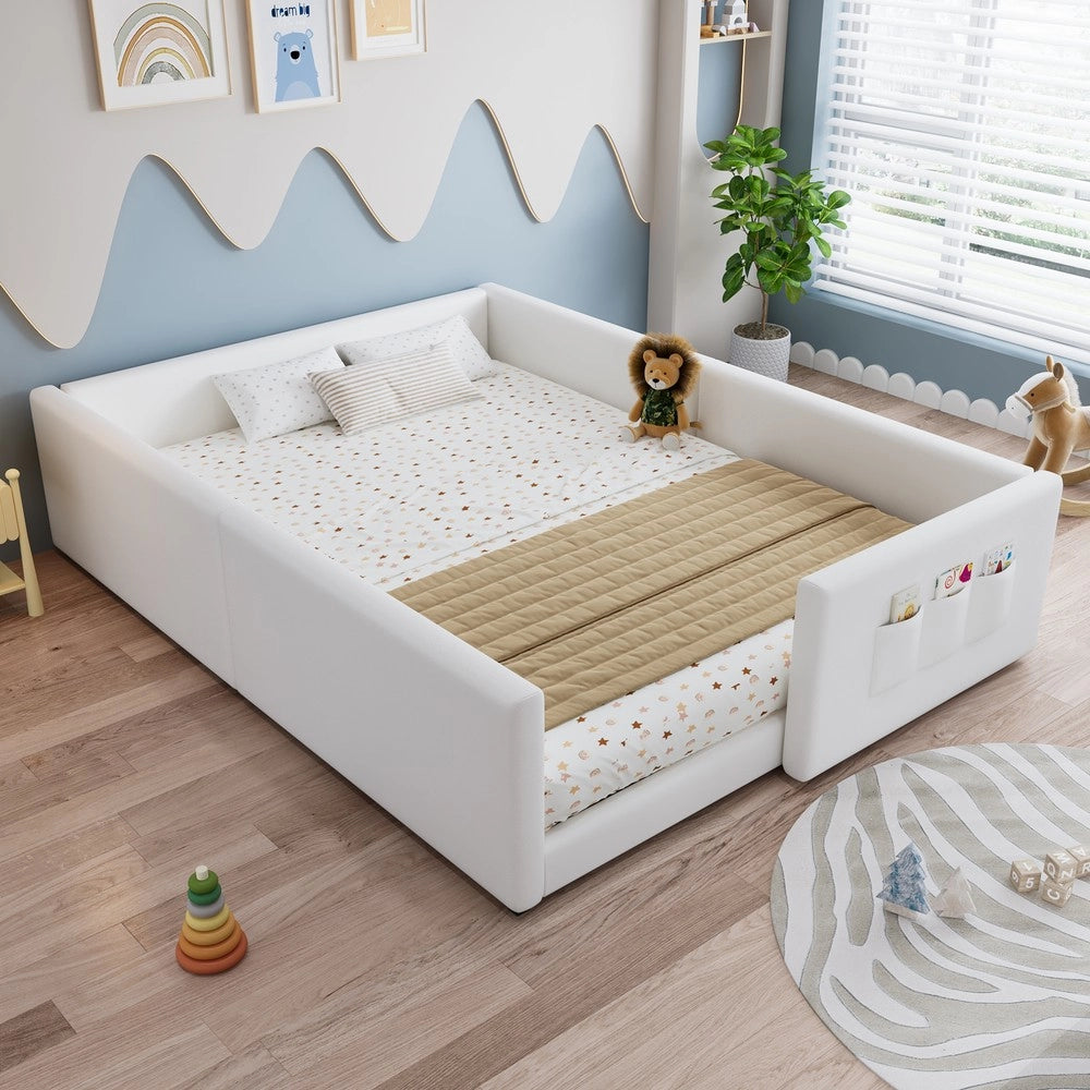 Letto Imbottito Singolo Contenitore ¨C Xylo ¨C Bianco 140x200 PU Legno