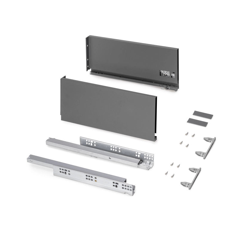 Cassetto esterno Protone 30kg, guide di estrazione totale con una chiusura soft, altezza 178mm, profondità 450mm, Acc..