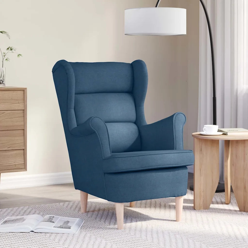 vidaXL Poltrona Blu 74x84x100 cm in Tessuto
