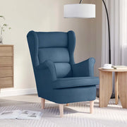 vidaXL Poltrona Blu 74x84x100 cm in Tessuto