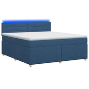 Letto box spring con materasso Blu 160 x 200 cm Tessuto 3452456