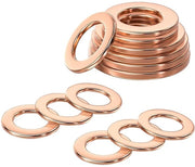 Anelli di chiusura a sezione piatta, 20 pezzi, anelli in rame, ID 6 mm, OD 10 mm, materiale resistente, per viti/bulloni