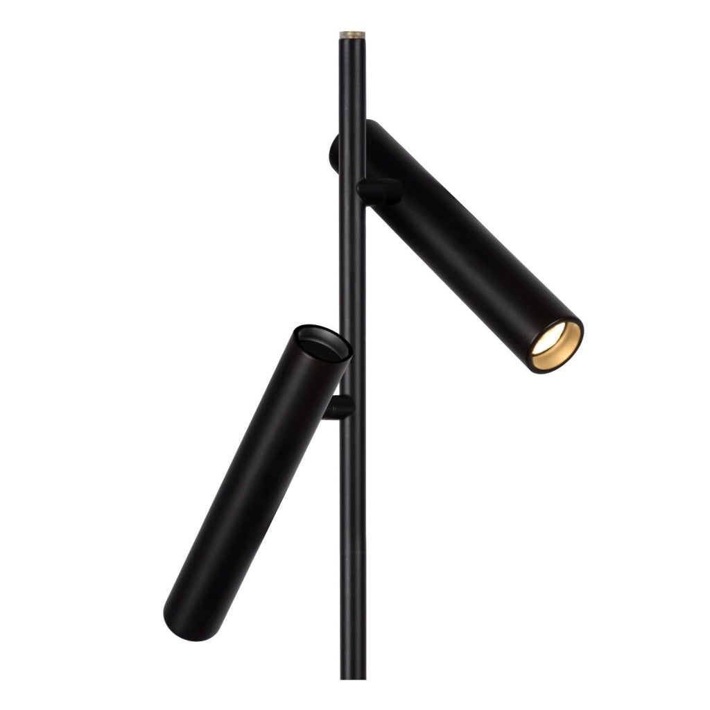 Lampada da terra LED 2 faretti nera PHILON Lucide