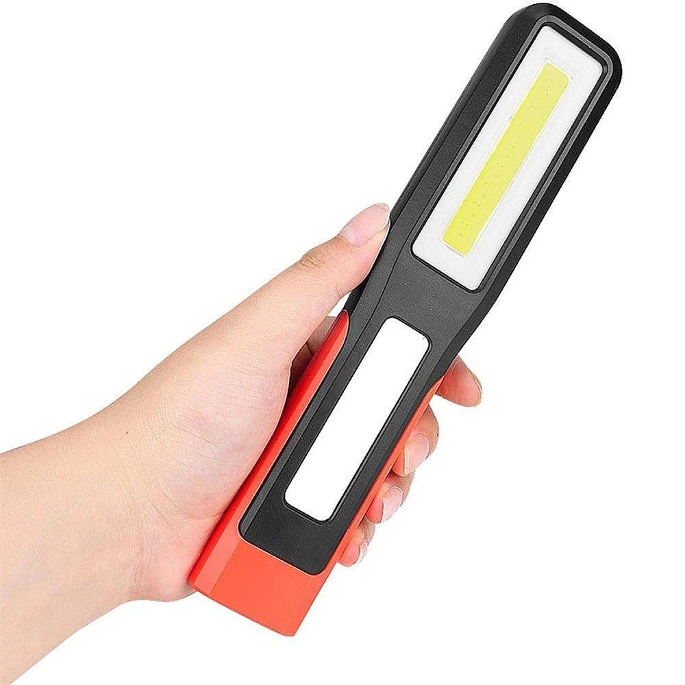 Trade Shop - Torcia Lavoro Cob A Led Lanterna Ricarica Usb Gancio Magnetica Auto Campeggio -