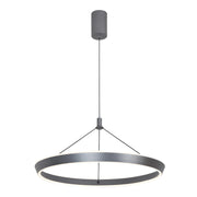 Italux Ottana lampada a sospensione anello LED grigia 30W