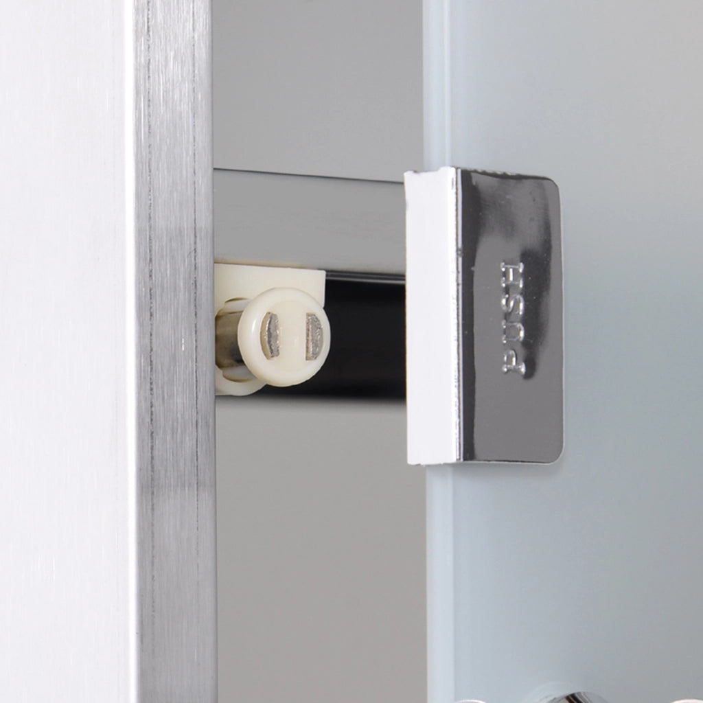 Armadietto Portamedicinali da Parete in Acciaio Inox con 2 Chiavi, 3 Ripiani, 25x12x48 cm