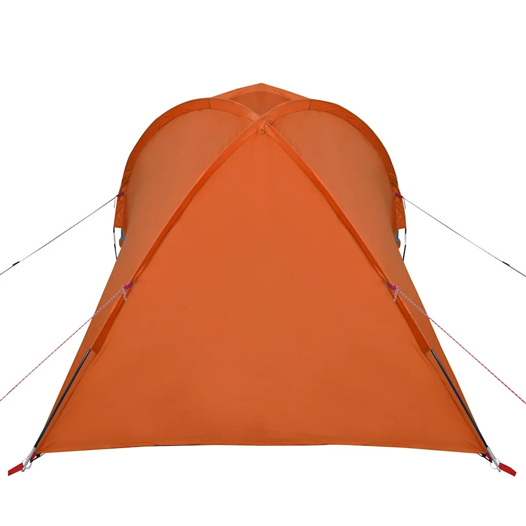 Tenda da Campeggio a Cupola 2 Persone-Tenda per Escursionismo Grigio e Arancione 935005