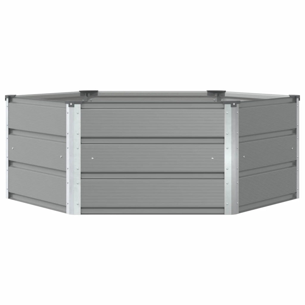 Fioriera Grigio chiaro 129 x 129 x 45 cm Acciaio 42018128
