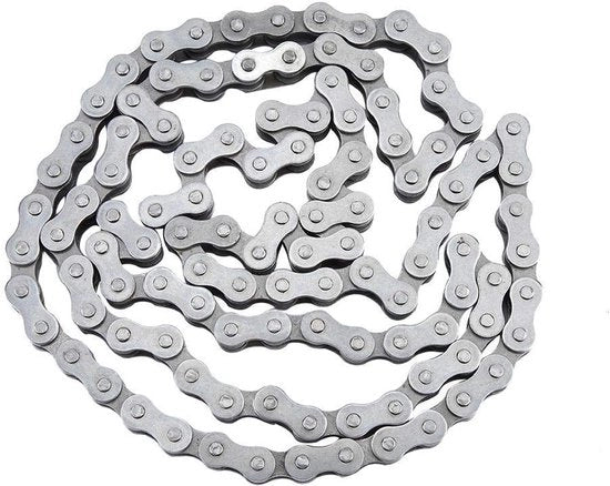 Catenaccio per Motocicletta 415-110L - Acciaio Inox - Per Motocicletta/Pit Bike - Adatto per Marche Cinesi - Alta Qualità - Nero