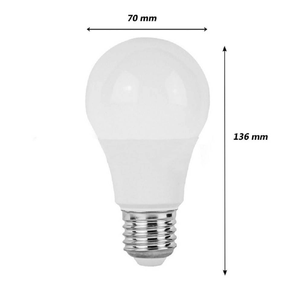 Trade Shop - Lampadina Led Globo E27 16w Luce Fredda 6500k Calda 3000k Naturale 4000k A70-16w -
