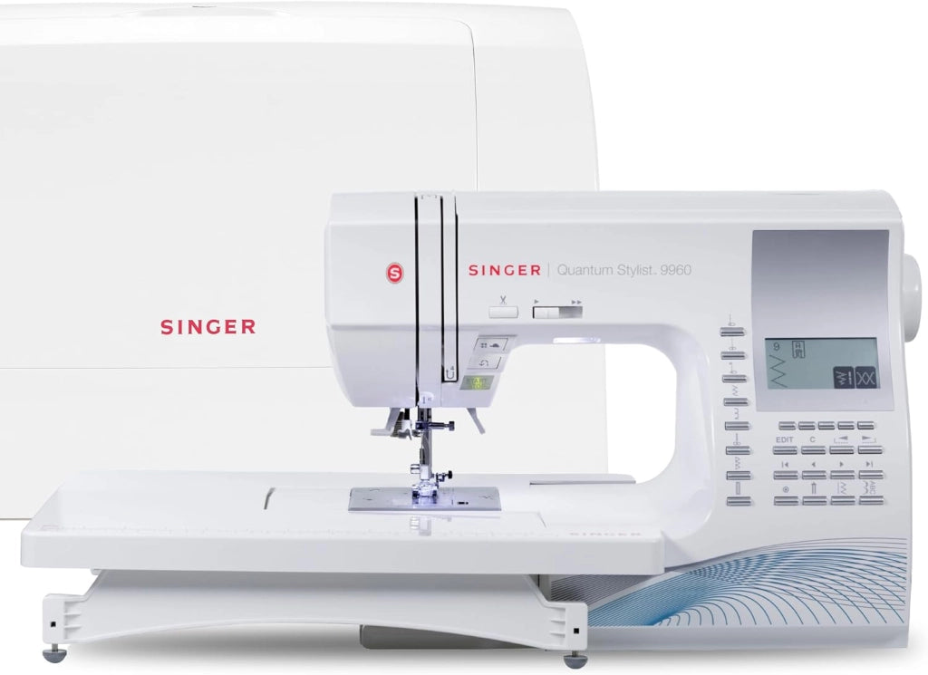 SINGER 9960 Macchina da cucire e per quilting con set di accessori, tavolo di prolunga, 600 punti, modalità autopilota elettronica