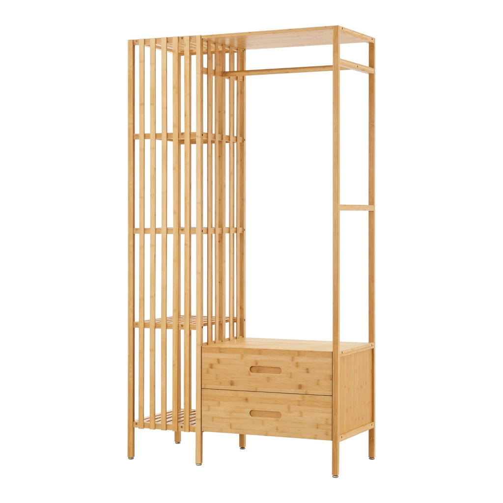 Appendiabiti da ingresso di design 185 x 100 x 45 cm bambù naturale 03_0010388