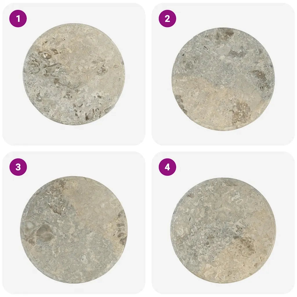 Piano per Tavolo | Superficie Tavolo | Piano Scrivania Grigio ?50x2,5 cm in Marmo