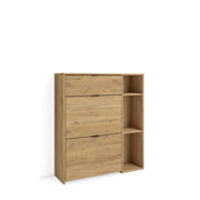 Scarpiera Ingresso, 90x27x102cm, 10 paia di scarpe, Armadio, Rovere