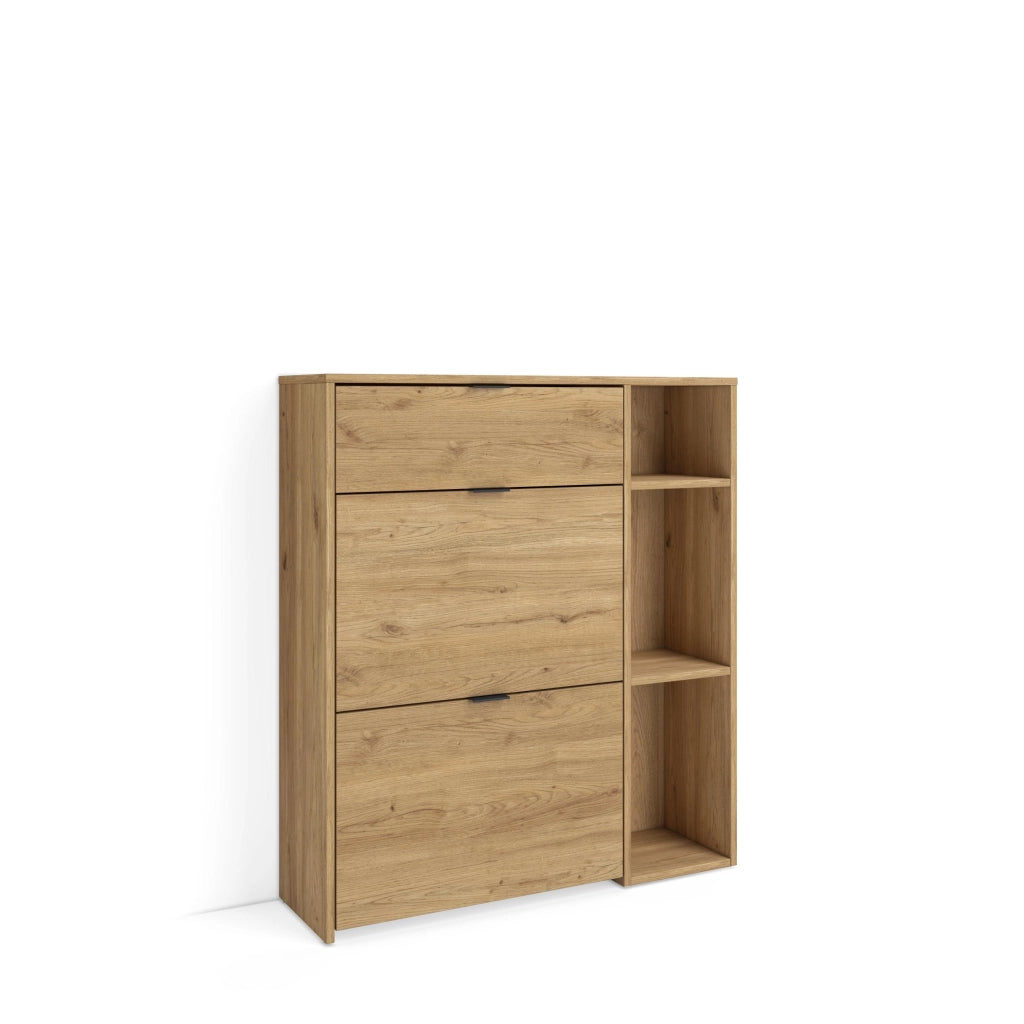 Scarpiera Ingresso, 90x27x102cm, 10 paia di scarpe, Armadio, Rovere