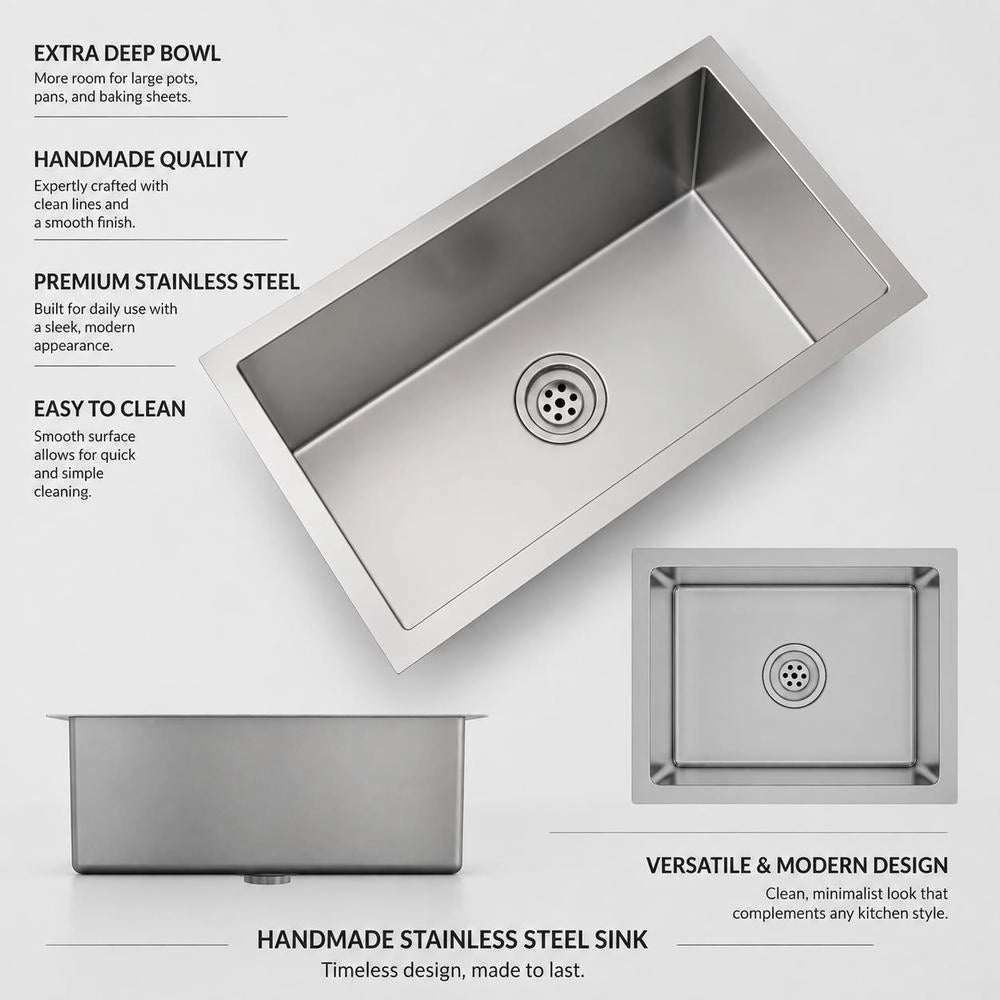 Handmade Stainless Steel Built-in Sink