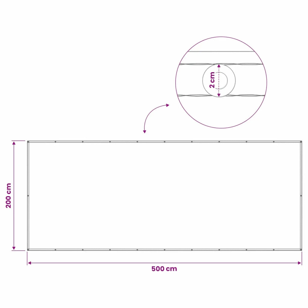 Schermo di Privacy per Balcone 200 x 500 cm 42036369