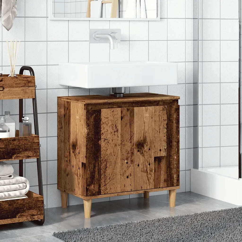 Mobile Lavabo Legno Antico 58x33x60 cm in Legno Multistrato 857114