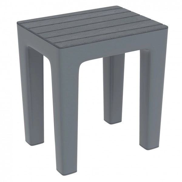 SGABELLO WOODY 38X29XH41CM GRIGIO EFFETTO LEGNO