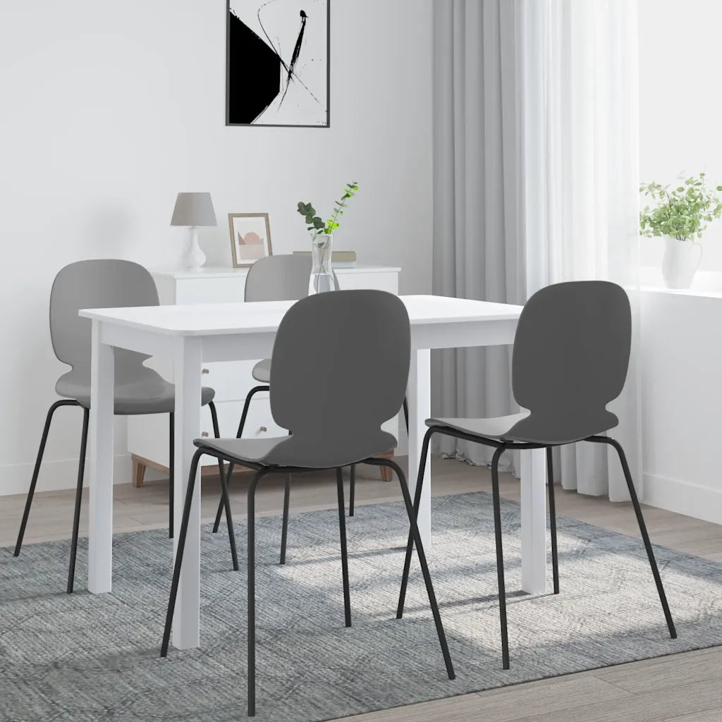 Tavolo da Pranzo | Tavolo da cucina Bianco 114x71x75cm in Legno Massello di Hevea
