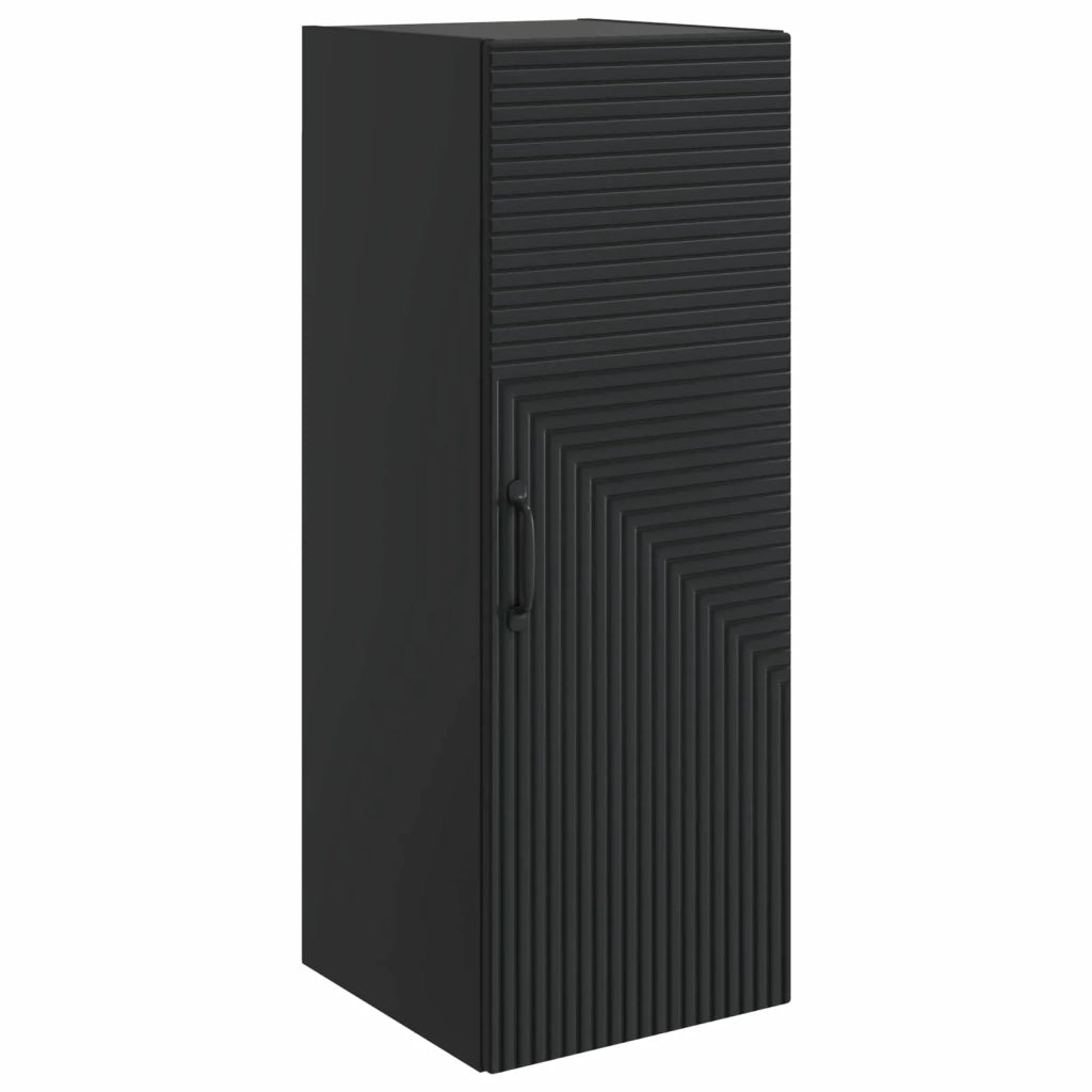 Mobiletto a muro Nero 33 x 34,5 x 90 cm Legno ingegnerizzato 898586