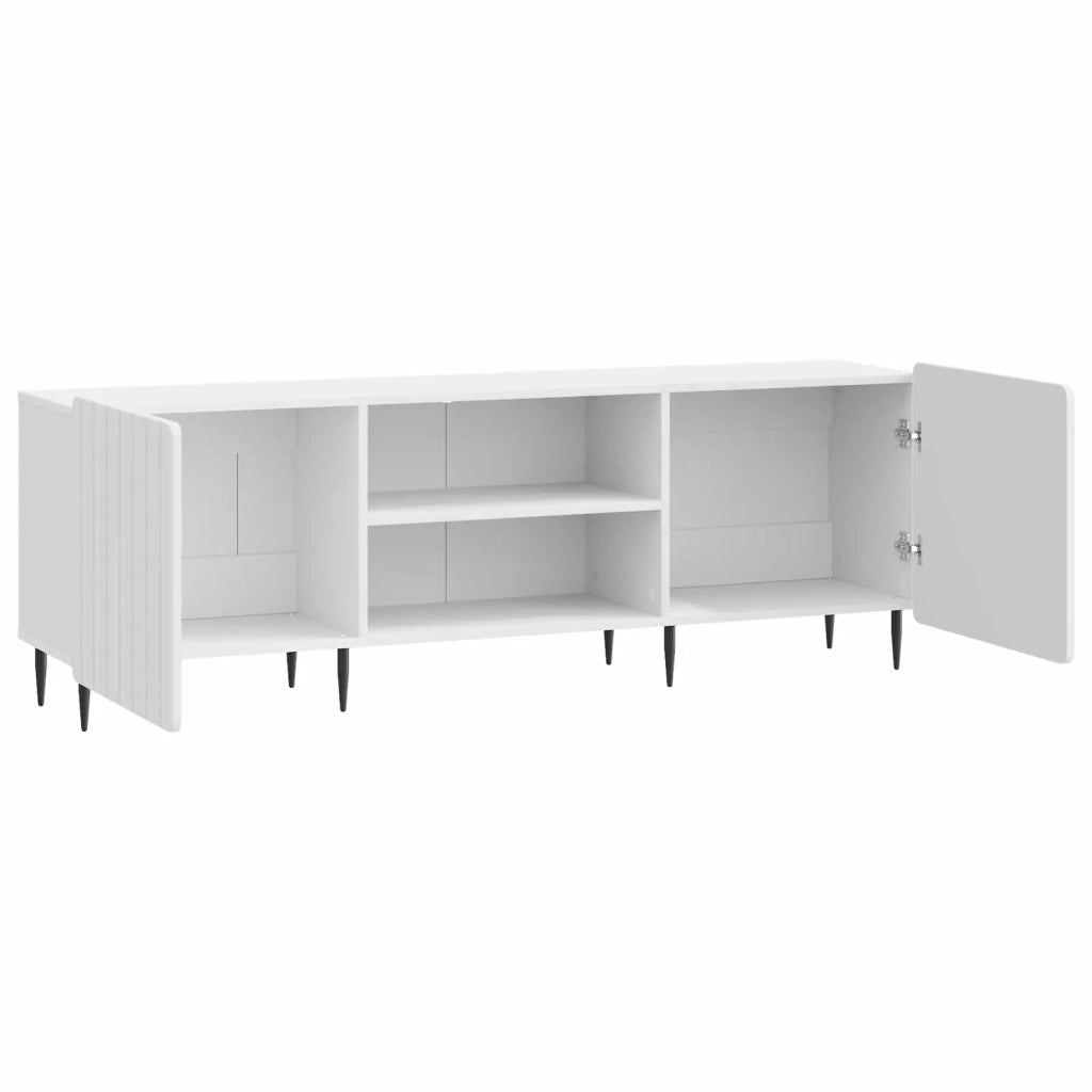 Mobile TV Bianco Lucido 150 x 31 x 52 cm Legno ingegnerizzato 894459