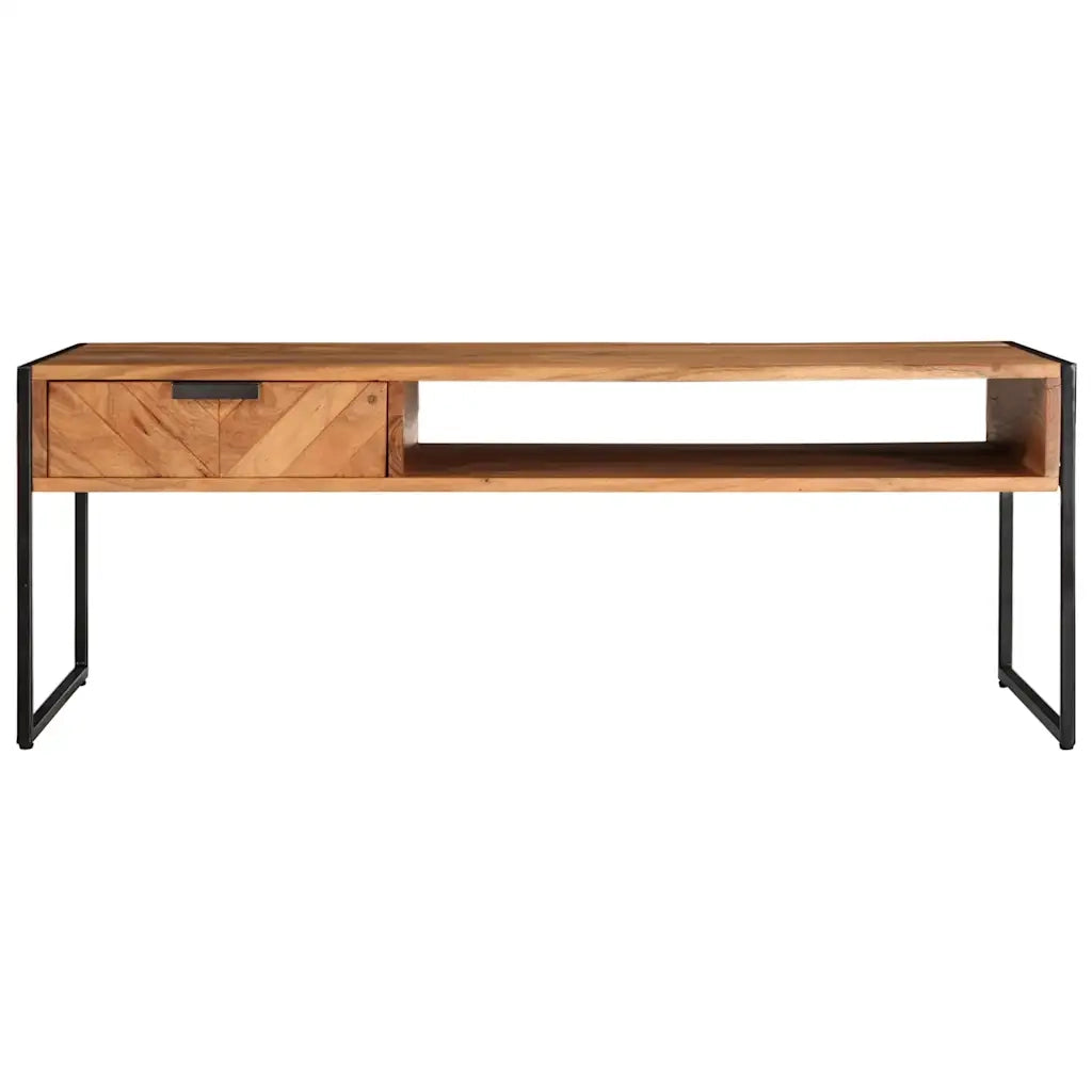 Tavolino da Salotto-Tavolino da soggiorno-Tavolo 110x55x40 cm in Legno Massello di Acacia 346605