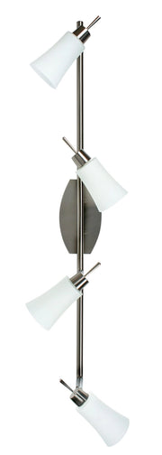 Plafoniera Candellux Kroton 4xG9 nichel bianco 73cm