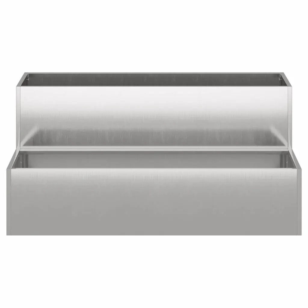 Vaso da giardino Argento 100 x 60 x 45 cm Acciaio inossidabile 865873