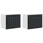 Pensile da cucina | Armadietto a muro LUCCA 2 pz Nero 50 x 31 x 40 cm