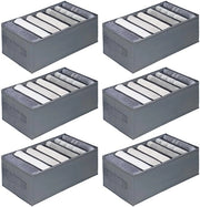 Set di 6 organizzatori per cassetto per armadi, scatole di conservazione, cassetti per tavoli da toeletta, armadi, armadi da camera, abbigliamento per bambini, calze e intimo.