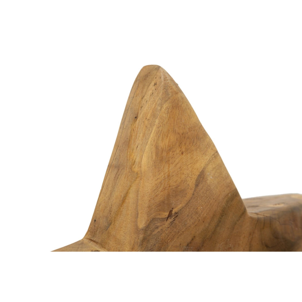 Scultura Stella, Marrone, Legno, 28x12x42 cm
