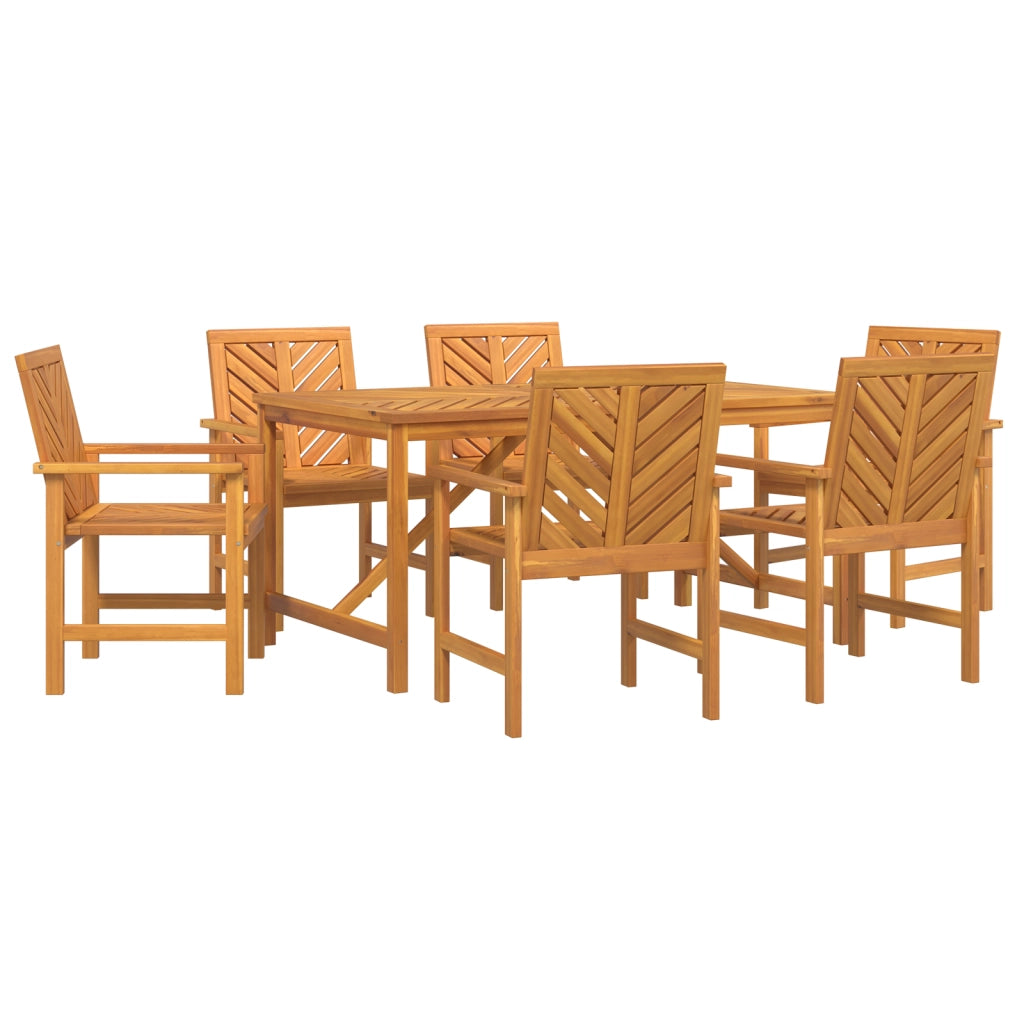Set da pranzo da giardino 6 pezzi Legno massello di acacia