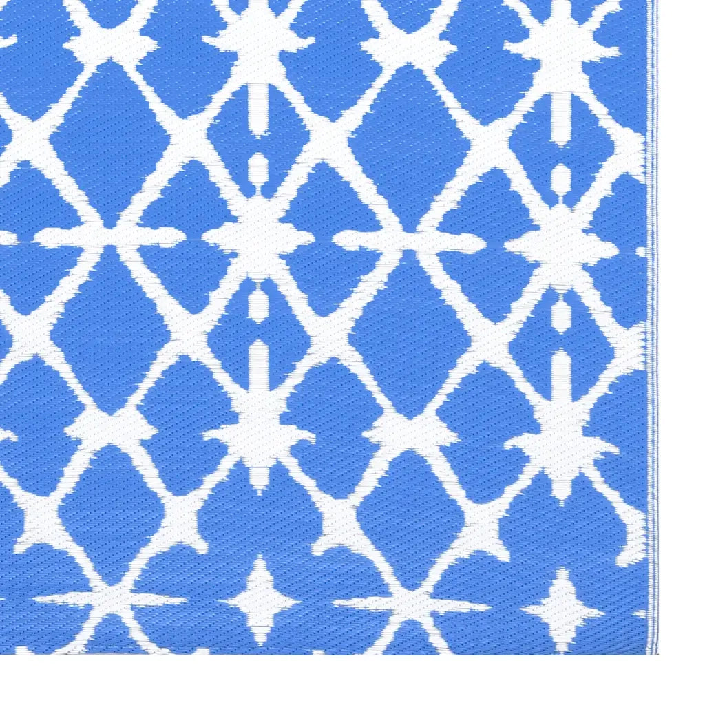 Tappeto da Esterni ARAKIL Blu e Bianco 80x150 cm in PP CFW9561071