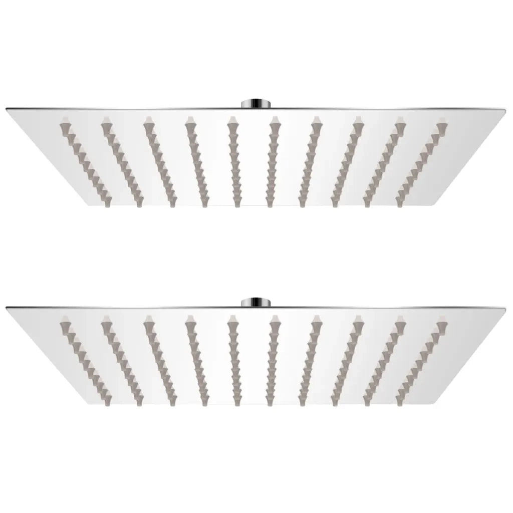 Soffione per Doccia a Pioggia 2 pz Acciaio Inossidabile 20x20cm cod mxl 49748