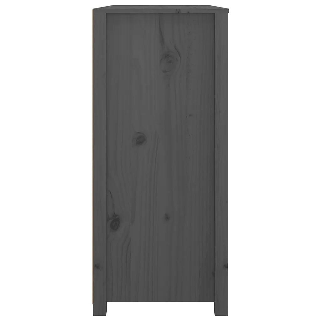 Armadietto Grigio 100x40x90 cm in Legno Massello di Pino 821771