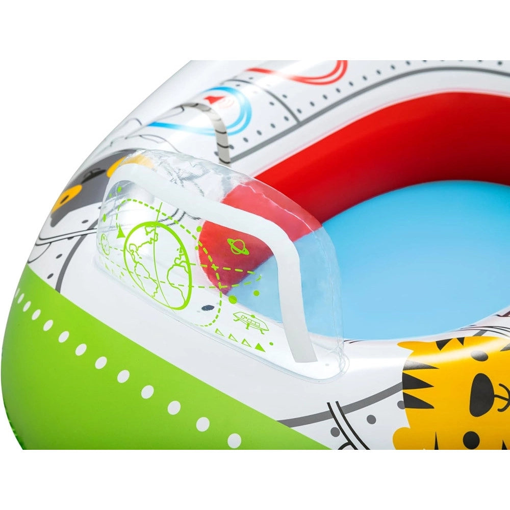 Trade Shop - Canottino Barca Navicella Spaziale Gonfiabile Per Bambini +3 Anni Con Altoparlante 34178 -