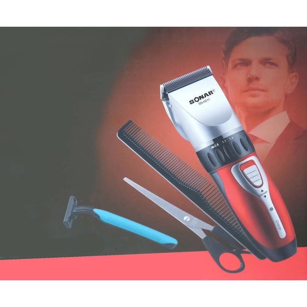 Trade Shop - Taglia Capelli Ricaricabile Rasoio Regola Barba Senza Fili Lama Acciaio Sn6011 -