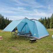 Tenda da campeggio con tetto Blu 4 persone Poliestere e Acciaio 42028648