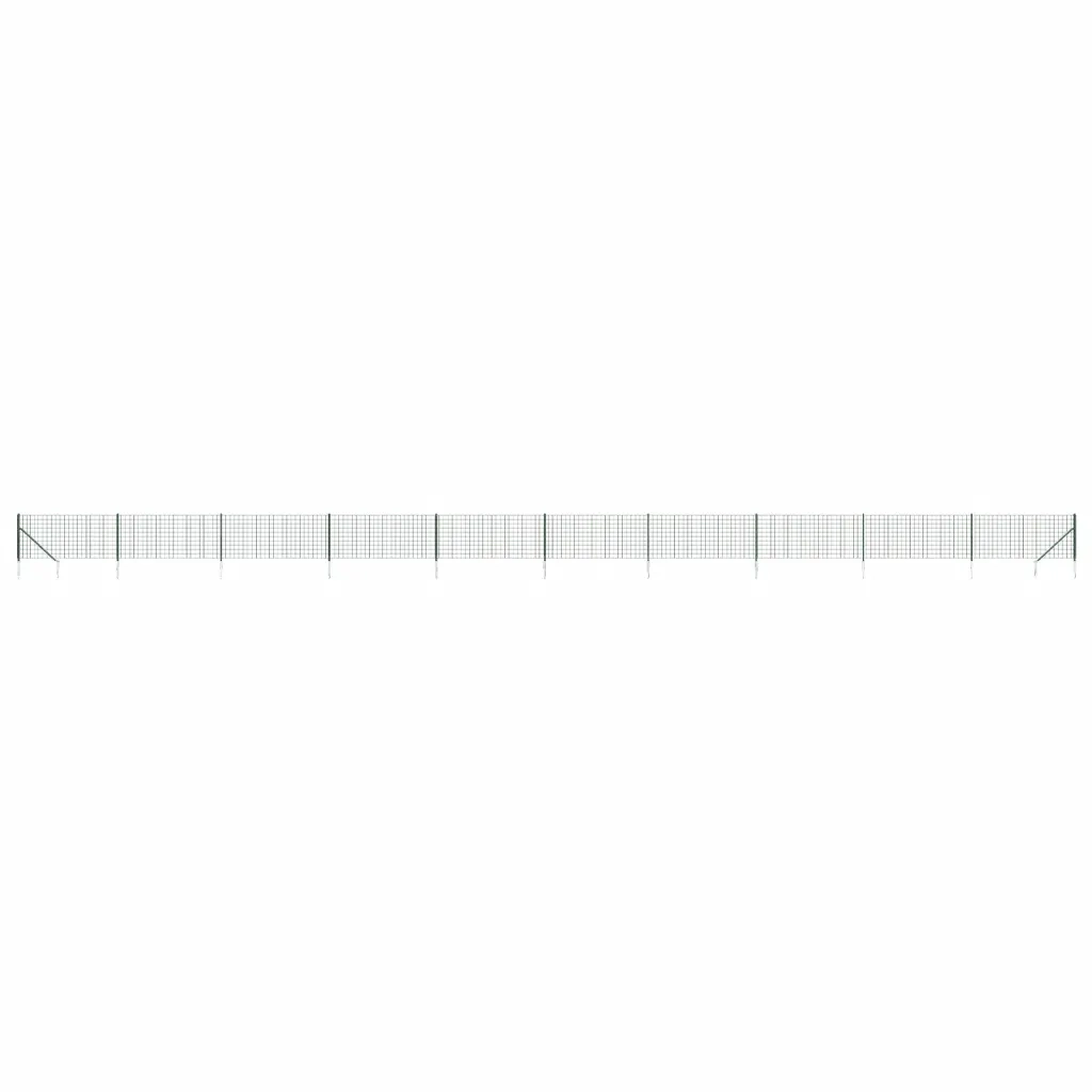 Recinzione Metallica con Picchetti Ancoraggio Verde 0,8x25 m 154136