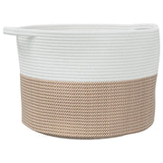 Cesto per Biancheria Marrone e Bianco ?55x36 cm in Cotone CFW7675899