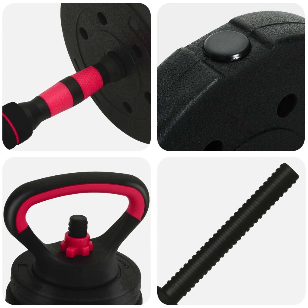 Set di Manubri 4-in-1 40kg Nero e Rosso CFW9186730