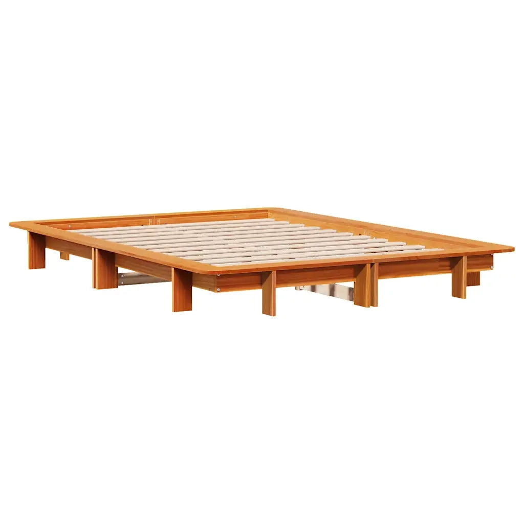 Letto senza Materasso-Struttura Letto Marrone Cera 120x190 cm in Legno di Pino 285013